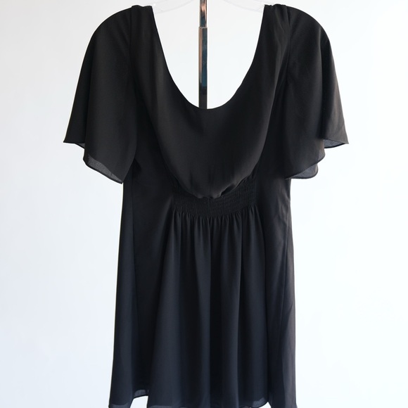 THEORY Black Dress with Butterfly Sleeves - Picture 10 of 12